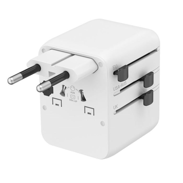 Gembird TPA-1A2C20-01-W Universal travel power adapter, 20 W, white