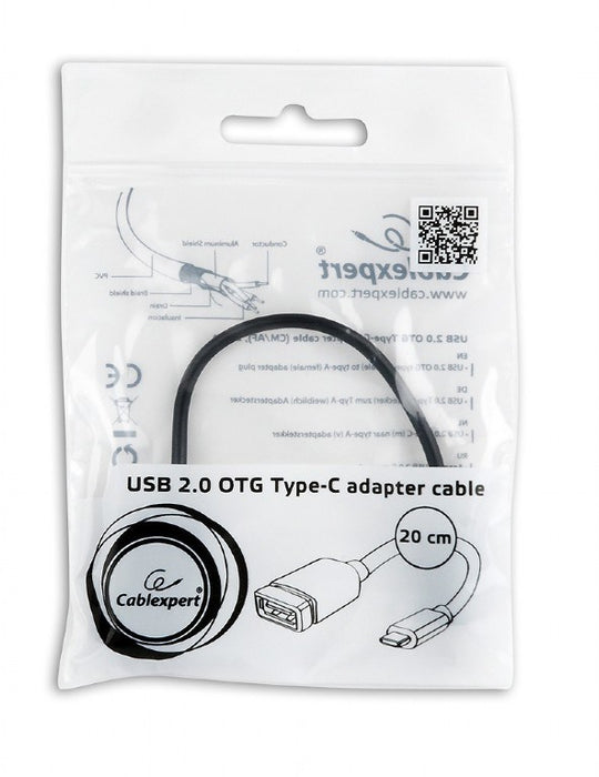 Gembird A-OTG-CMAF2-01 USB cable 0.2 m USB C USB A Black