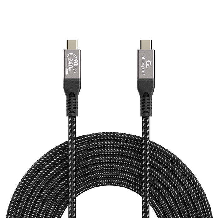Gembird CCBP-USB4-CMCM240-0.5M Premium USB4 Type-C charging and data cable, 40 Gbps, 240 W, 0.5m