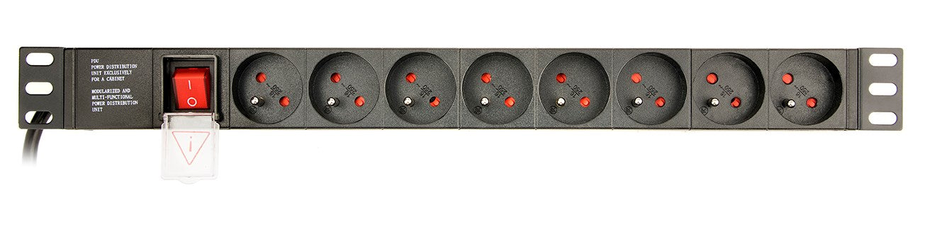 EnerGenie EG-PDU-014-F Rack Power Distribution Unit (8 FR sockets, 1U, 16A, Schuko plug, 3m, black color)