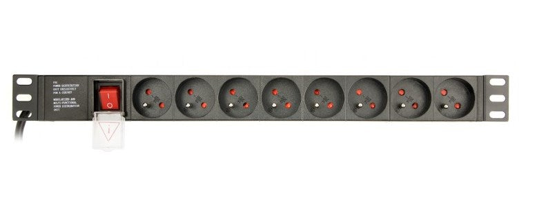 Gembird EG-PDU-014-FC14 power distribution unit (PDU) 8 AC outlet(s) 1U Black