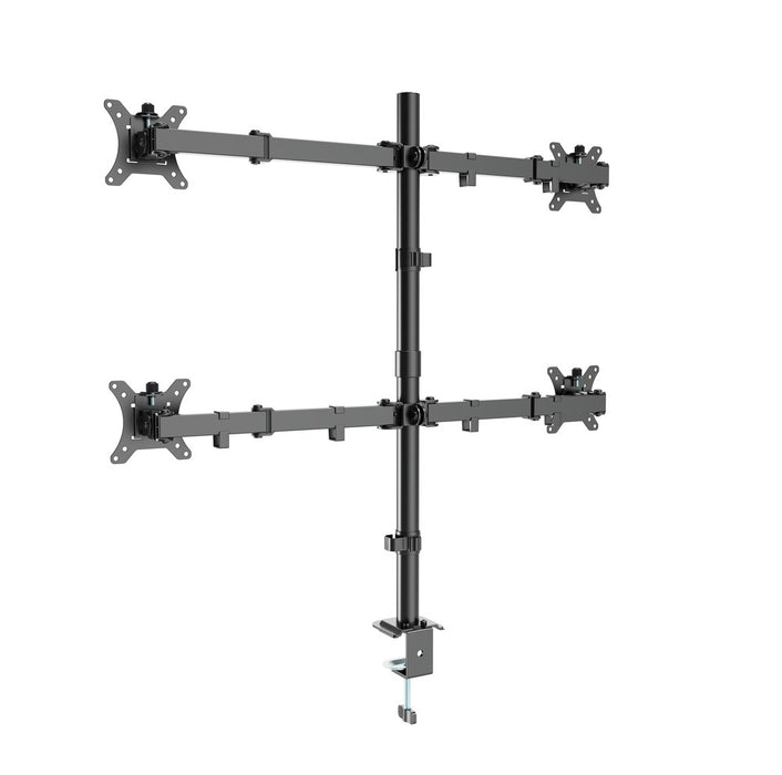 Gembird MA-D4-01 Adjustable desk 4-display mounting arm (rotate, tilt, swivel), 13”-32”, up to 10kg per screen