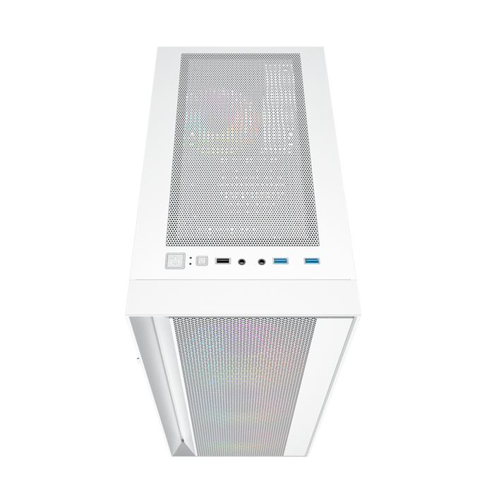 Gembird Fornax 4000W ARGB gaming ATX computer case, Midi Tower, backlight, White