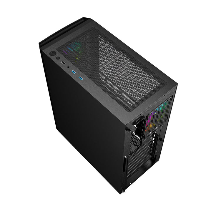 Gembird CCC-FC-400X Gaming ARGB computer case Fornax 400X, black