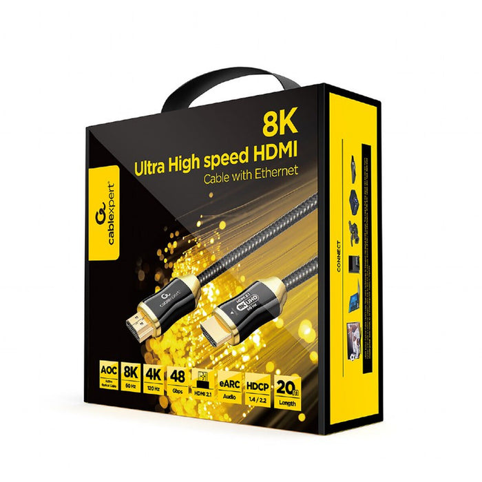 HDMI Cable GEMBIRD CCBP-HDMI8K-AOC-20M Black 20 m