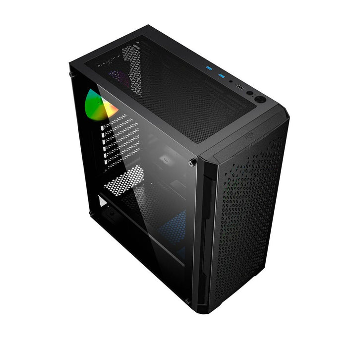 ATX Semi-tower Box GEMBIRD CCC-FC-400X Black Multicolour