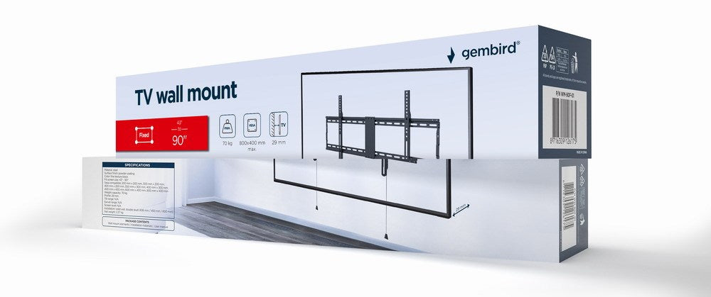 Gembird WM-90F-01 TV mount/stand 2.29 m (90") Black