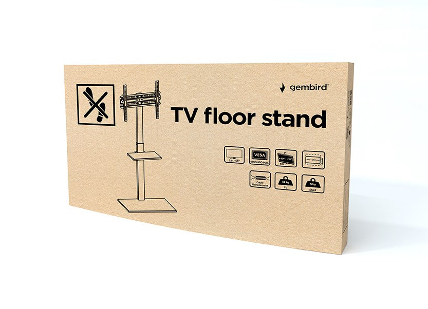 Gembird TVS-55T-02 TV floor stand, 32" - 55", black
