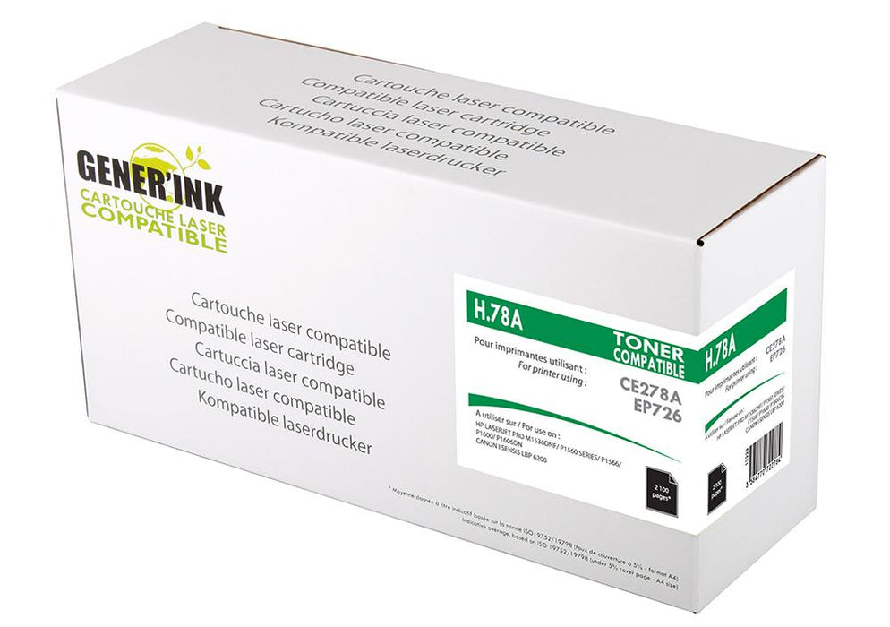 Toner cartridge GENERINK CE278A, P1566/P1560/P1600/P1606/M1536/M1530, HP, Black