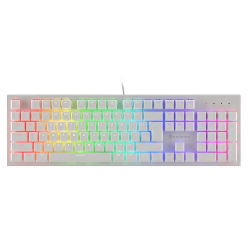 Genesis Gaming Keyboard Thor 303 White RGB Backlight US Layout Brown Switch - Клавиатури<<<GENESIS компютърна