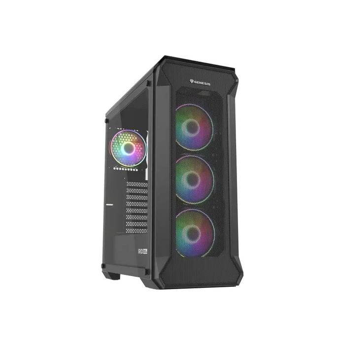 Genesis Gaming PC Case IRID 505 ARGB V2 Midi Tower Window Black - Кутии и охлаждания<<<GENESIS компютърна
