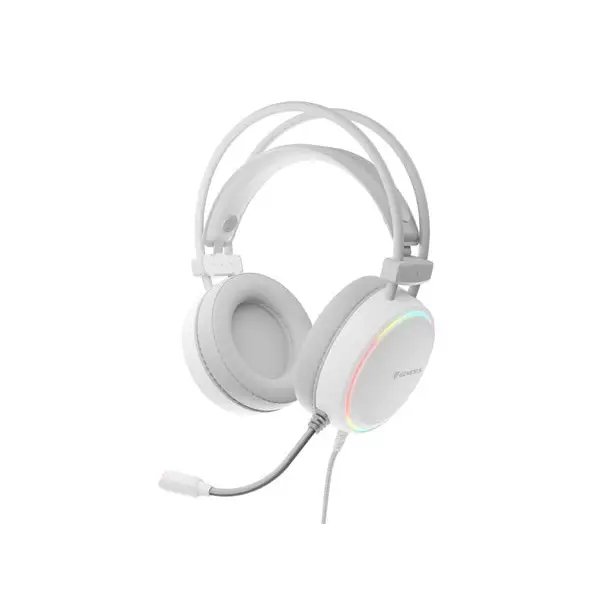 Genesis Headset Neon 613 With Microphone RGB Illumination White - Слушалки<<<GENESIS компютърна