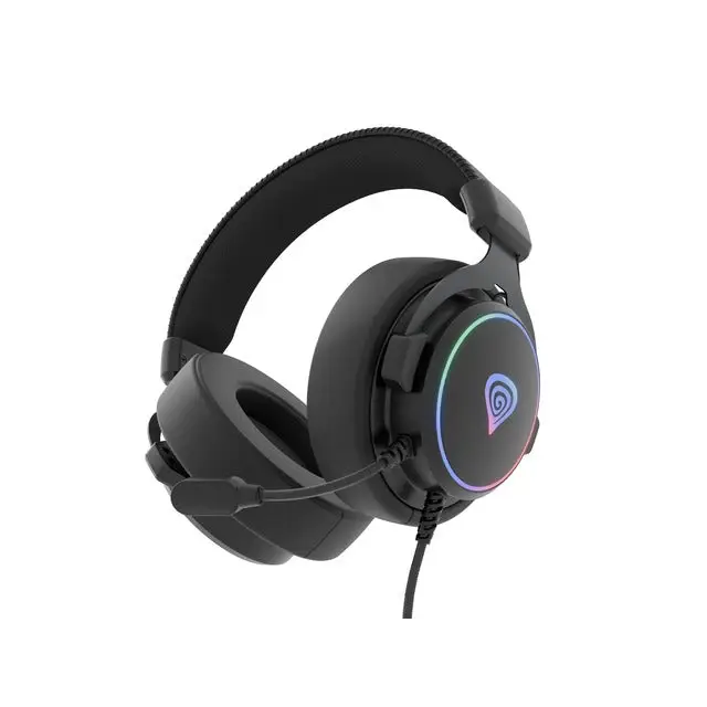 Genesis Headset Neon 764 with microphone RGB illumination USB Black - Слушалки<<<GENESIS компютърна