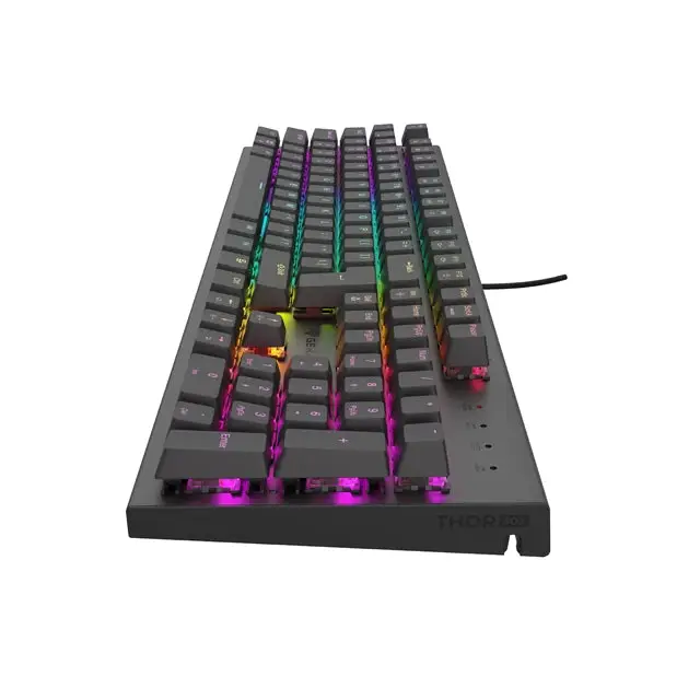 Genesis Mechanical Gaming Keyboard Thor 303 RGB Backlight Brown Switch US Layout Black - Клавиатури<<<GENESIS