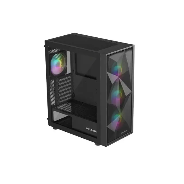 Genesis PC Case DIAXID 605 RGB Mini Tower Window Black - Кутии и охлаждания<<<GENESIS компютърна