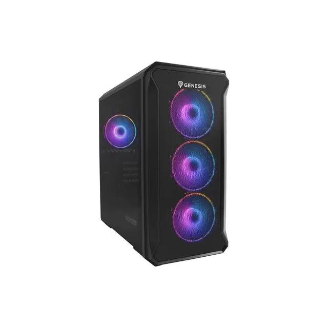Genesis PC Case Irid 503 ARGB V2 MATX Mini Tower Window Black - Кутии и охлаждания<<<GENESIS компютърна