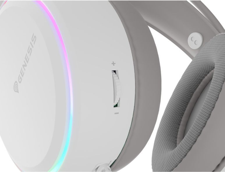 Genesis Headset Neon 613 G2 With Microphone RGB Illumination White