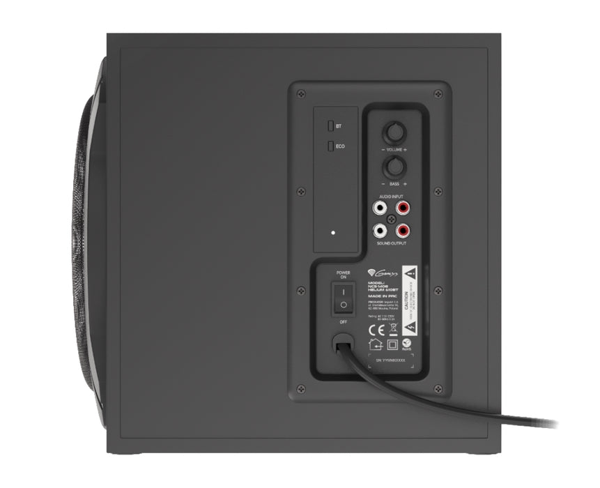 Genesis Speakers Helium 610BT 60W Rms 2.1 Black Wired Remote Control