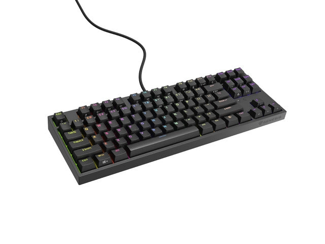 Genesis Gaming Keyboard Thor 404 TKL Black RGB Backlight US Layout Yellow Switch