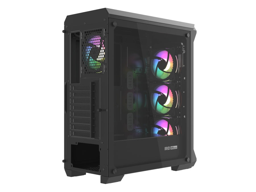 Genesis Gaming PC Case IRID 505 ARGB V2 Midi Tower Window Black