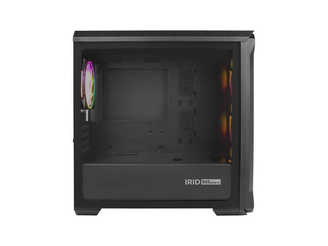 Genesis PC Case Irid 503 ARGB V2 MATX Mini Tower Window, Black