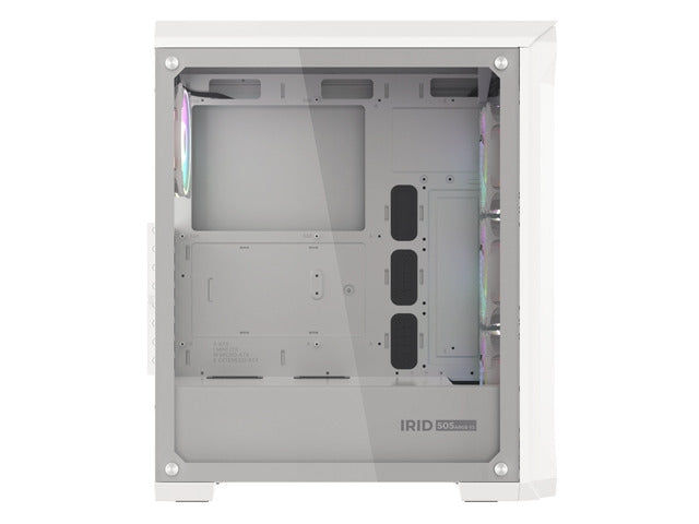 Genesis Gaming PC Case IRID 505 ARGB V2 Midi Tower Window White