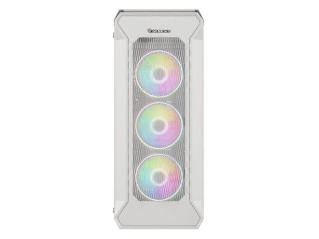 Genesis Gaming PC Case IRID 505 ARGB V2 Midi Tower Window White