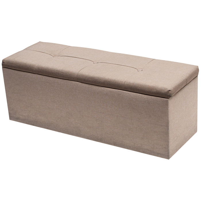 STOOL-CHEST BEIGE GENOMAX 99X36X33 CM. BEIGE