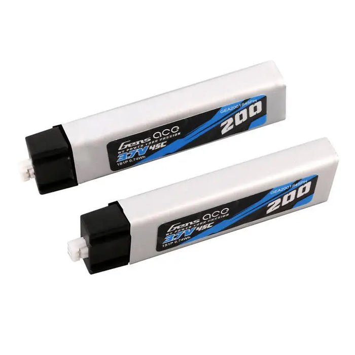 Gens ace 200mAh 3.7V 45C 1S1P Lipo Battery (2pcs) - Lithium and NiMH<<<Batteries<<<RC models<<<InnproXML
