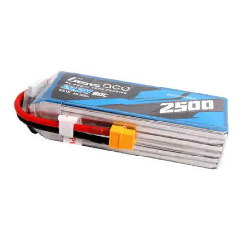 Gens ace 2500mAh 22.2V 80C 6S1P Lipo Battery Pack with XT60 plug - Lithium and NiMH<<<Batteries<<<RC models<<<InnproXML
