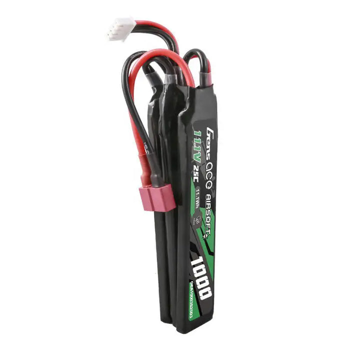 Gens ace 25C 1000mAh 3S1P 11.1V Nunchuck 3X Airsoft Gun Lipo Battery with T Plug - Lithium and NiMH<<<Batteries<<<RC