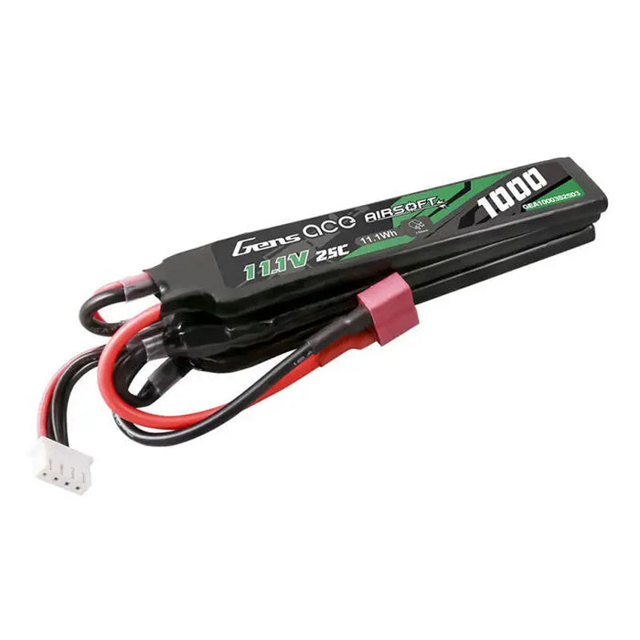 Gens ace 25C 1000mAh 3S1P 11.1V Nunchuck 3X Airsoft Gun Lipo Battery with T Plug - Lithium and NiMH<<<Batteries<<<RC