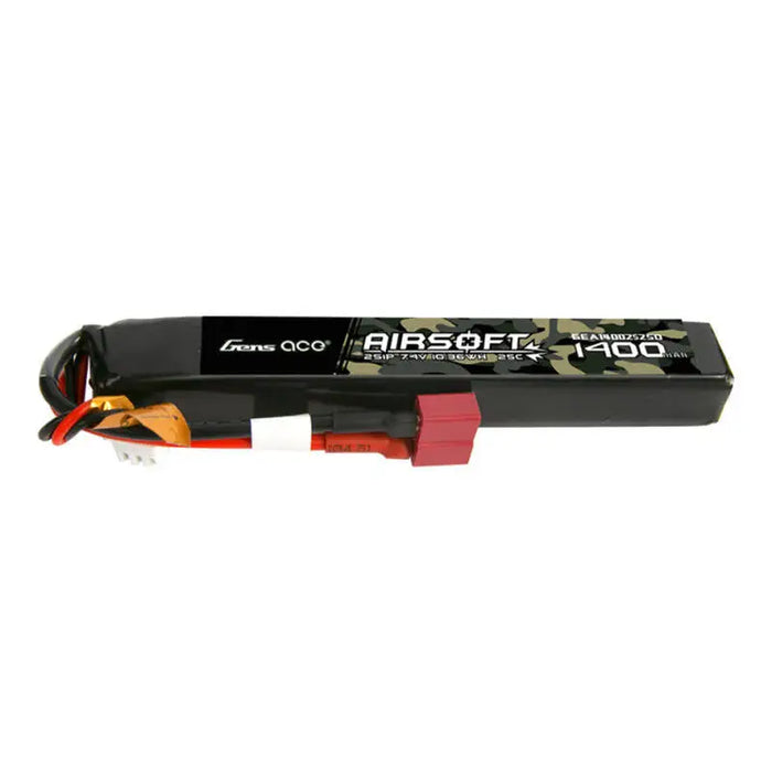 Gens ace 25C 1400mAh 2S1P 7.4V Airsoft Gun Lipo Battery with T Plug - Lithium and NiMH<<<Batteries<<<RC