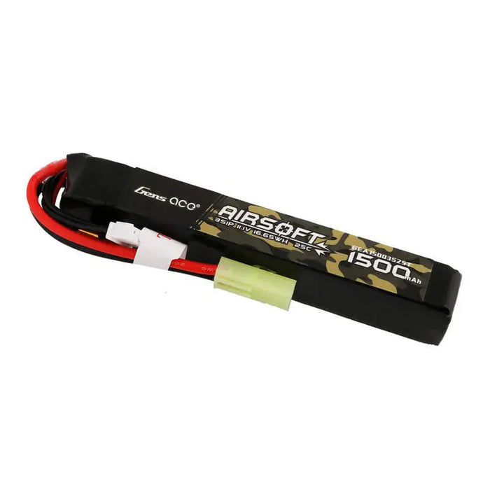 Gens ace 25C 1500mAh 3S1P 11.1V Airsoft Gun Lipo Battery with mini Tamiya Plug - Lithium and NiMH<<<Batteries<<<RC