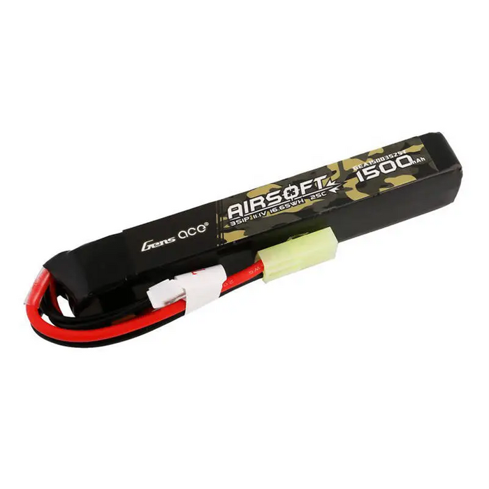 Gens ace 25C 1500mAh 3S1P 11.1V Airsoft Gun Lipo Battery with mini Tamiya Plug - Lithium and NiMH<<<Batteries<<<RC