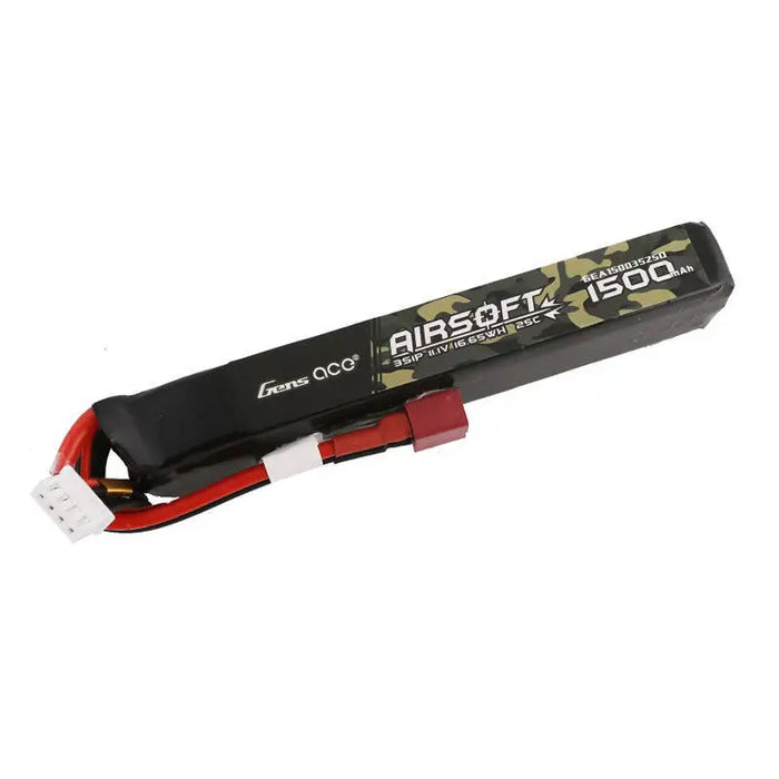 Gens ace 25C 1500mAh 3S1P 11.1V Airsoft Gun Lipo Battery with T Plug - Lithium and NiMH<<<Batteries<<<RC