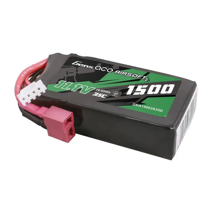 Gens ace 35C 1500mAh 3S1P 11.1V Airsoft Gun Lipo Battery with T Plug - Lithium and NiMH<<<Batteries<<<RC