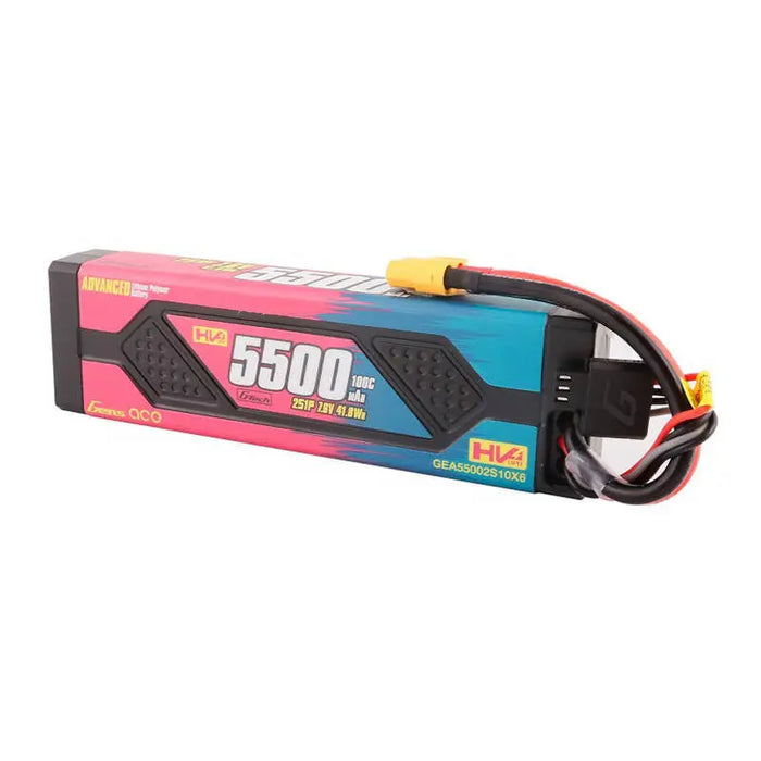 Gens ace Advanced 5500mAh 7.6V 100C 2S1P HardCase Lipo Battery Pack with XT60 - Lithium and NiMH<<<Batteries<<<RC