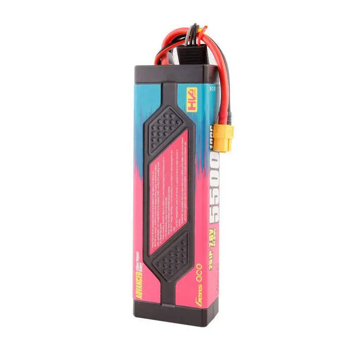 Gens ace Advanced 5500mAh 7.6V 100C 2S1P HardCase Lipo Battery Pack with XT60 - Lithium and NiMH<<<Batteries<<<RC