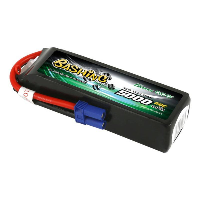 Gens Ace Bashing 5000mAh 14.8V 4S1P 60C EC5 LiPo Battery - Lithium and NiMH<<<Batteries<<<RC models<<<InnproXML