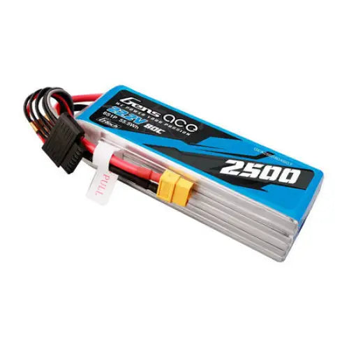 Gens ace G-Tech 2500mAh 22.2V 80C 6S1P Lipo Battery Pack with XT60 plug - Lithium and NiMH<<<Batteries<<<RC