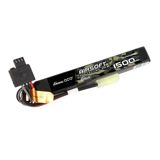 Gens ace G-Tech 25C 1500mAh 2S1P 7.4V Airsoft Gun Lipo Battery with mini Tamiya Plug - Lithium
