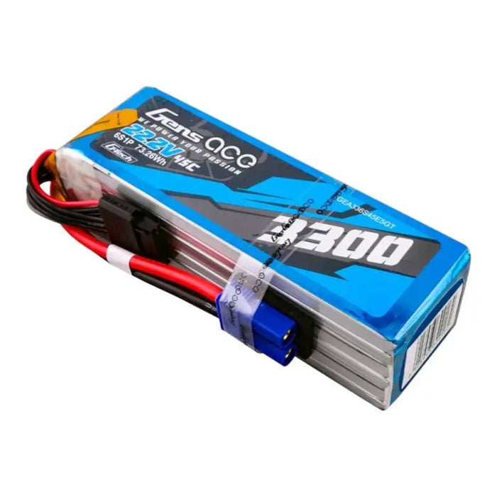 Gens ace G-Tech 3300mAh 22.2V 45C 6S1P Lipo Battery Pack with EC5 Plug - Lithium and NiMH<<<Batteries<<<RC