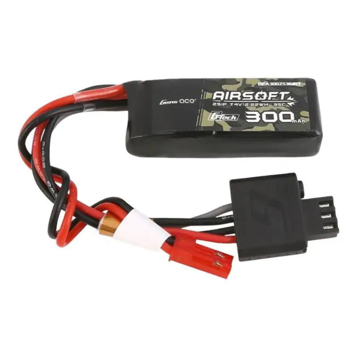 Gens ace G-Tech 35C 300mAh 2S1P 7.4V Airsoft Gun Lipo Battery with JST-SYP Plug - Lithium and NiMH<<<Batteries<<<RC