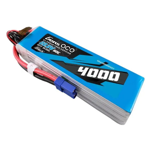 Gens ace G-Tech 4000mAh 22.2V 60C 6S1P Lipo Battery Pack with EC5 Plug - Lithium and NiMH<<<Batteries<<<RC