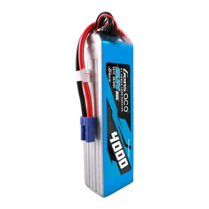 Gens ace G-Tech 4000mAh 22.2V 60C 6S1P Lipo Battery Pack with EC5 Plug - Lithium and NiMH<<<Batteries<<<RC