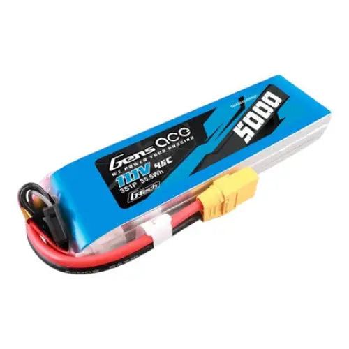 Gens ace G-Tech 5000mAh 11.1V 45C 3S1P lipo battery with XT90 Plug - Lithium and NiMH<<<Batteries<<<RC