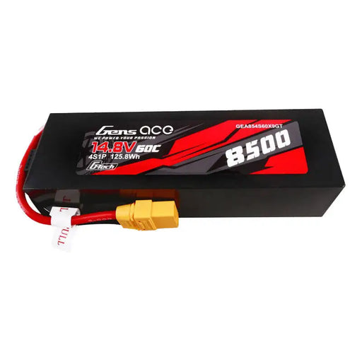 Gens ace G-Tech 8500mAh 14.8V 60C 4S1P Lipo Battery Pack PC Material Case with XT90 plug - Lithium