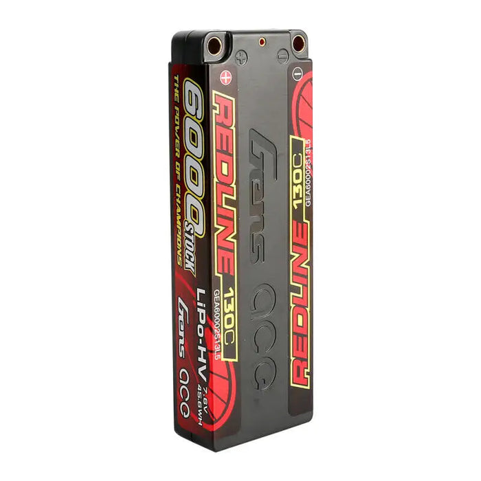 Gens ace Redline Series 6000mAh 7.6V 130C 2S2P HardCase 57# HV Lipo Battery - Lithium and NiMH<<<Batteries<<<RC