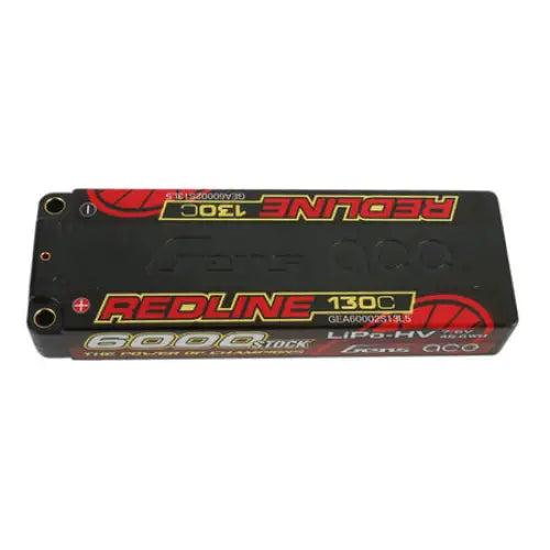 Gens ace Redline Series 6000mAh 7.6V 130C 2S2P HardCase 57# HV Lipo Battery - Lithium and NiMH<<<Batteries<<<RC